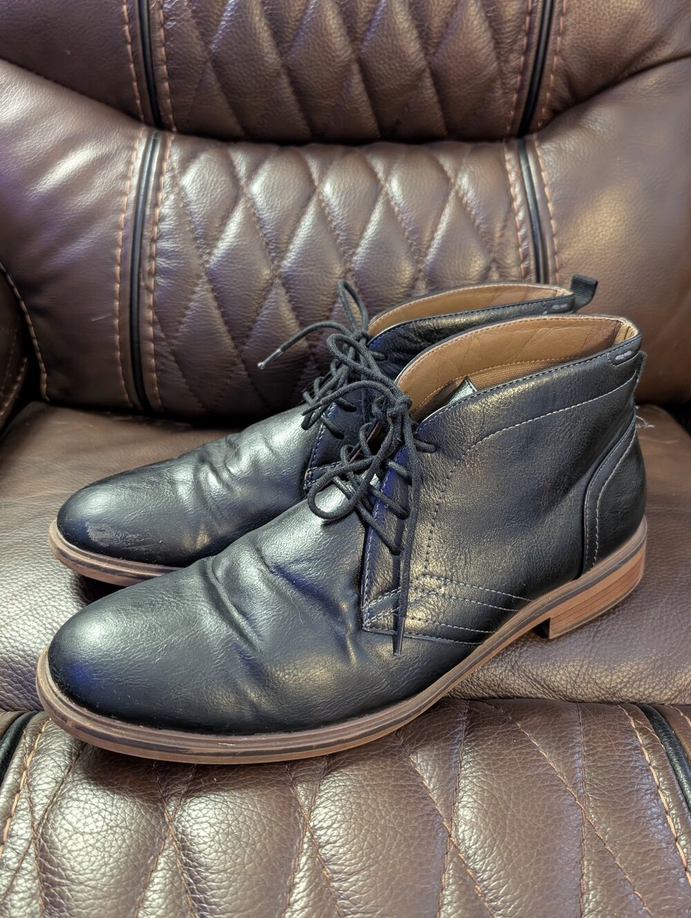 Sonoma Good For Life Black Faux Leather Men's Chukka Boots Size 13M